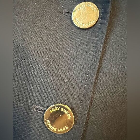 Tory Burch Pierre Navy Blue Double Button Blazer - Picture 10 of 13